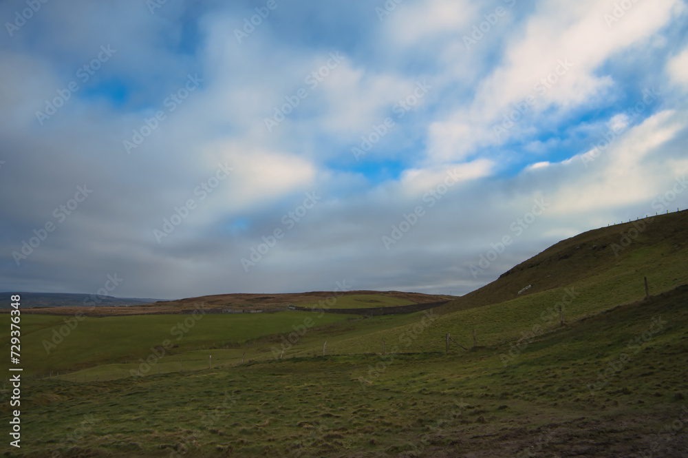 landscape with clouds in ireland