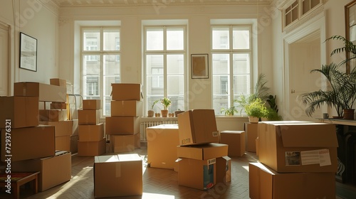Dynamic Illumination: A Bright Room in Motion with Moving Boxes as Integral Elements