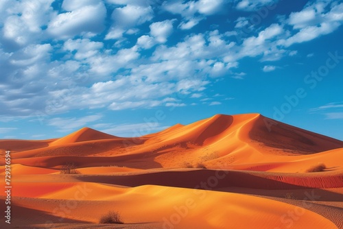desert landscape with a blue sky, golden sands wallpapers
