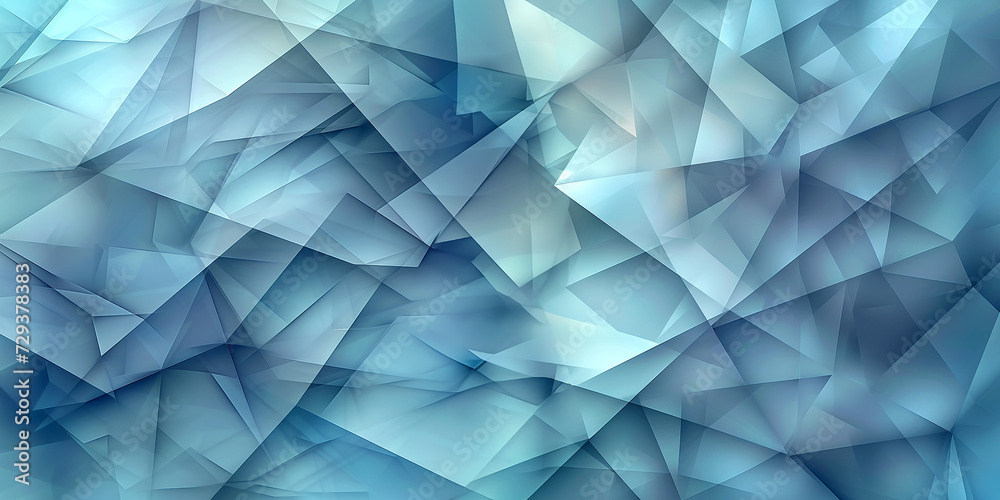 Obraz premium Solid light blue geometric gradient background,
