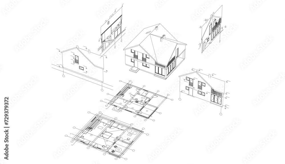 sketch of house sketch of house