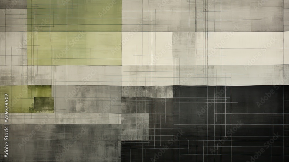 a picture of a grey, black surface, in the style of soft tonal shifts, rug, solarization, double lines, stains/washes, graph paper, light silver and green