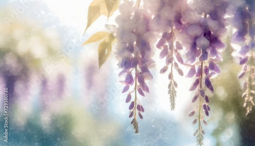 幻想的な藤の花の背景素材 photo
