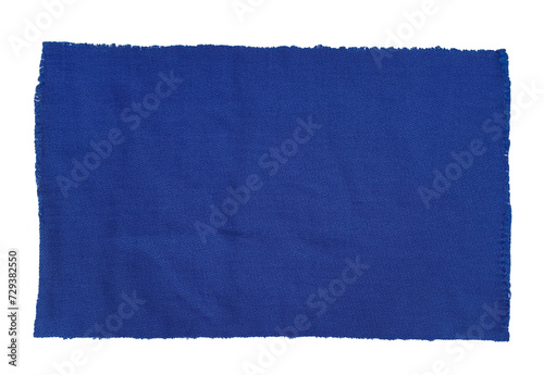 blue fabric swatch samples isolated 
