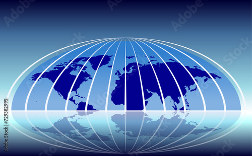世界地図(北半球)をイメージした背景素材