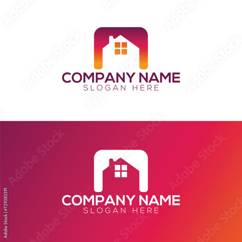 Clean and Modern House Logo Vector