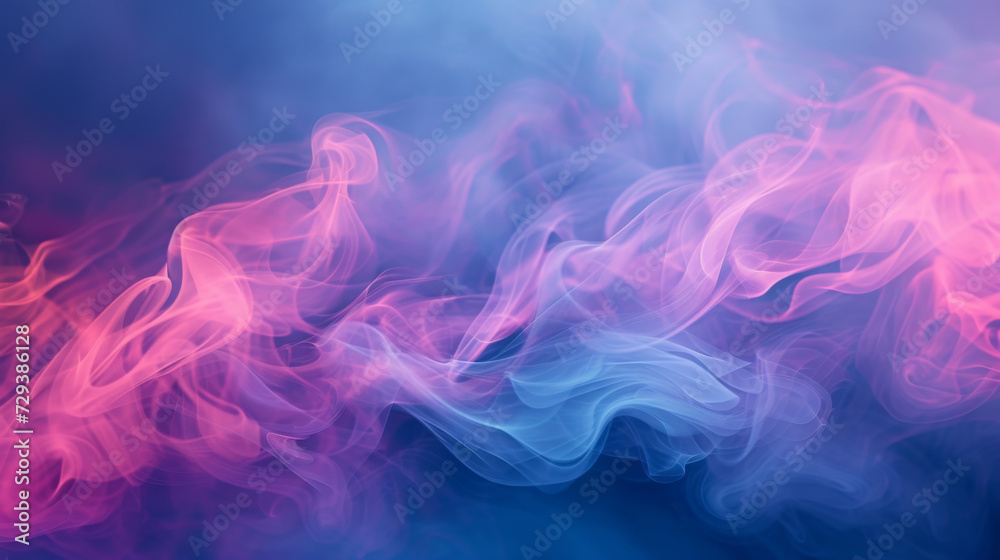 Obraz premium blue and pink smoke in a purple and blue area.