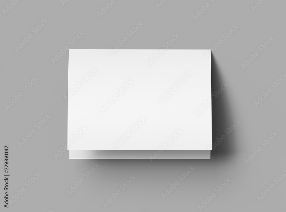 Blank Tri-fold US letter 8'5x11 inc size brochure 3d render Blank Tri-fold US letter 8'5x11 inc size brochure 3d render