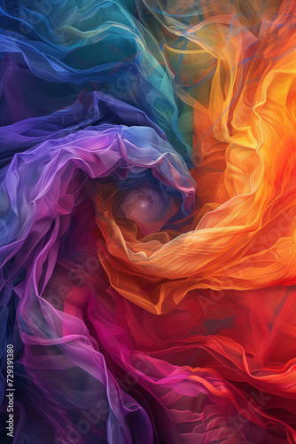 A beautiful abstract rainbow colored drawing.