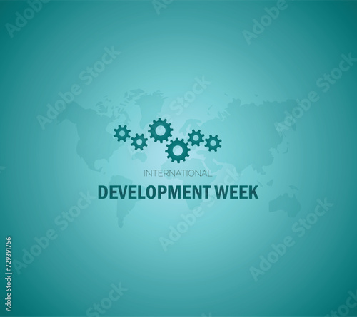 International Development Week, 6 to 12 February. Vector illustration.