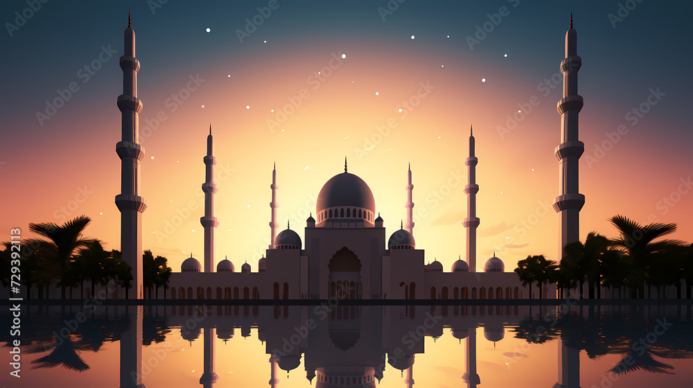 Fototapeta premium Ramadan background, celebrating Eid al-Fitr and Ramadhan