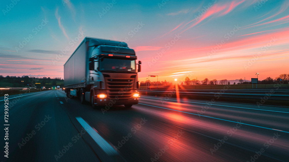 Lastwagen, LKW, Transport, Logistik, Straße, Autobahn, Weltweit, Industrie, Versorgung, Sonnenuntergang, Container, Verkehr, Lieferung, Container, Frachtgut, Spedition, Semi, Sonnenaufgang, Morgen Lastwagen, LKW, Transport, Logistik, Straße, Autobahn, Weltweit, Industrie, Versorgung, Sonnenuntergang, Container, Verkehr, Lieferung, Container, Frachtgut, Spedition, Semi, Sonnenaufgang, Morgen