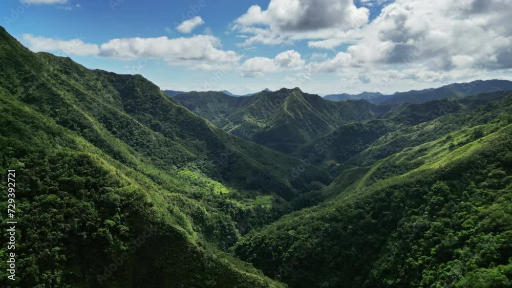 Aerial view of picturesque Cordillera mountains in Ifugao Province, Luzon Island, Philippines, 4k Aerial view of picturesque Cordillera mountains in Ifugao Province, Luzon Island, Philippines, 4k