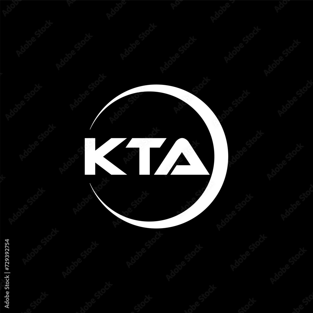KTA letter logo design with black background in illustrator, cube logo, vector logo, modern alphabet font overlap style. calligraphy designs for logo, Poster, Invitation, etc. KTA letter logo design with black background in illustrator, cube logo, vector logo, modern alphabet font overlap style. calligraphy designs for logo, Poster, Invitation, etc.
