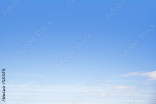 Beautiful blue sky with white cloud, background, wallpaper.
