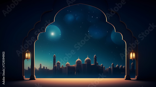 Ramadan background, celebrating Eid al-Fitr and Ramadhan