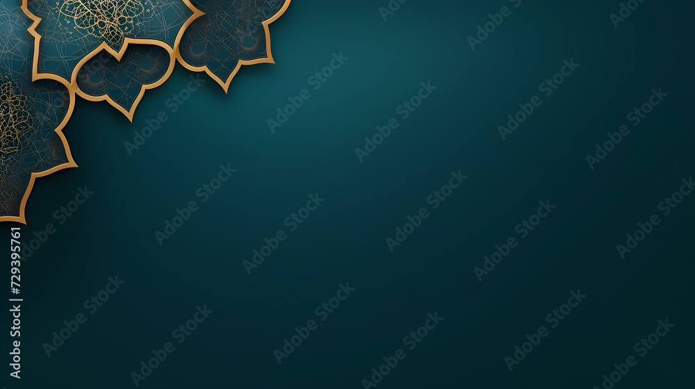 Fototapeta premium Glowing background for muslim feast in holy month of Ramadan Kareem