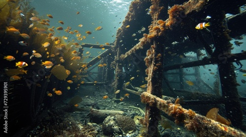 Wreck at the bottom of the sea