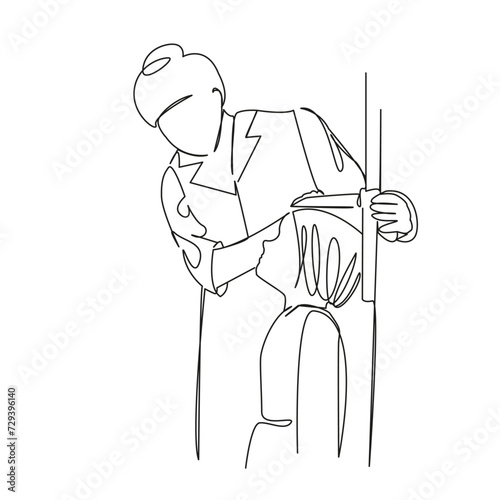 doctor measuring child's height