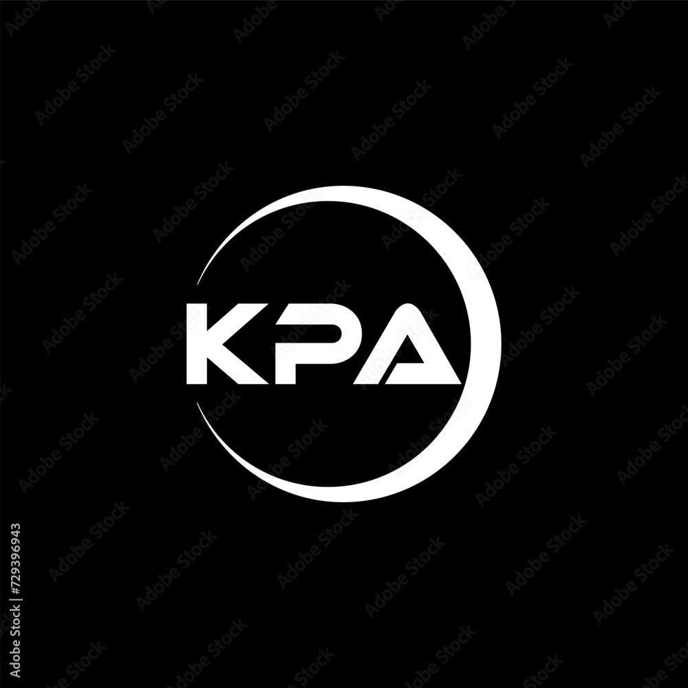 KPA letter logo design with black background in illustrator, cube logo, vector logo, modern alphabet font overlap style. calligraphy designs for logo, Poster, Invitation, etc. KPA letter logo design with black background in illustrator, cube logo, vector logo, modern alphabet font overlap style. calligraphy designs for logo, Poster, Invitation, etc.