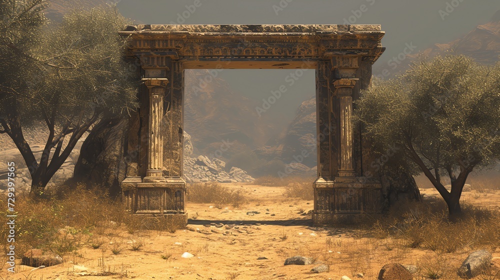 Fototapeta premium Fantasy Frame in Game Style