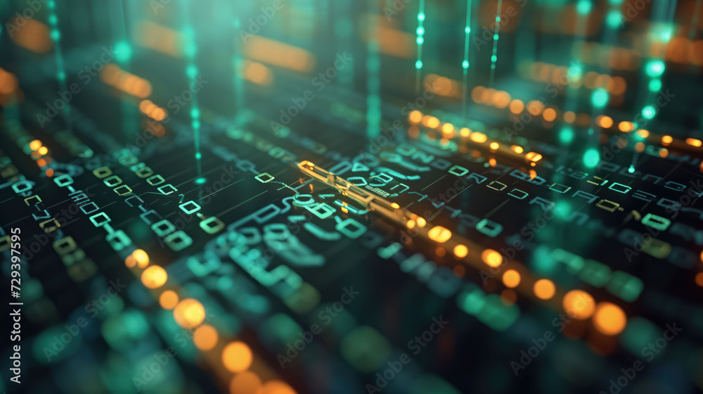 Abstract Digital Data Stream Visualization Abstract Digital Data Stream Visualization
