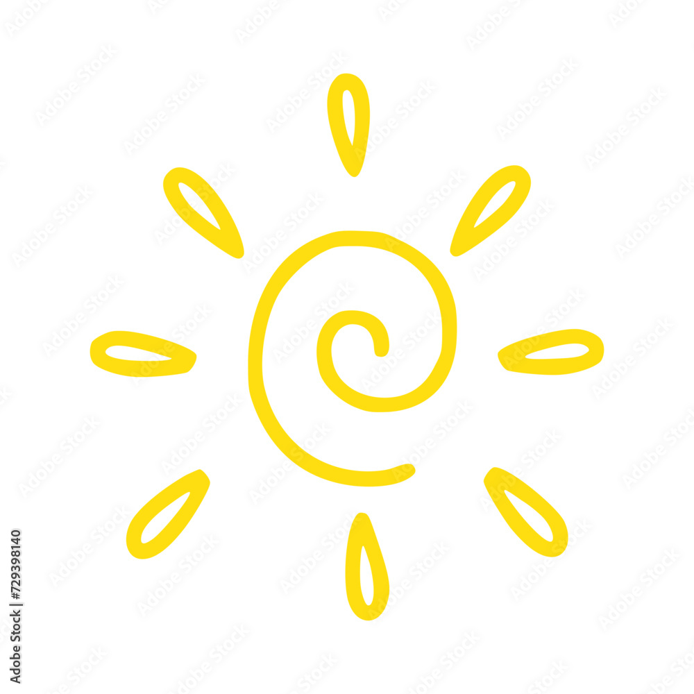 Doodle Spiral Sun Icon