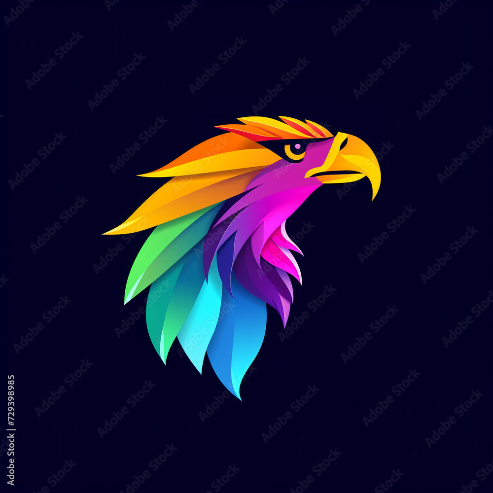 Obraz premium eagle vector illustration for vibrant creative trendy brand logo or modern graphic design