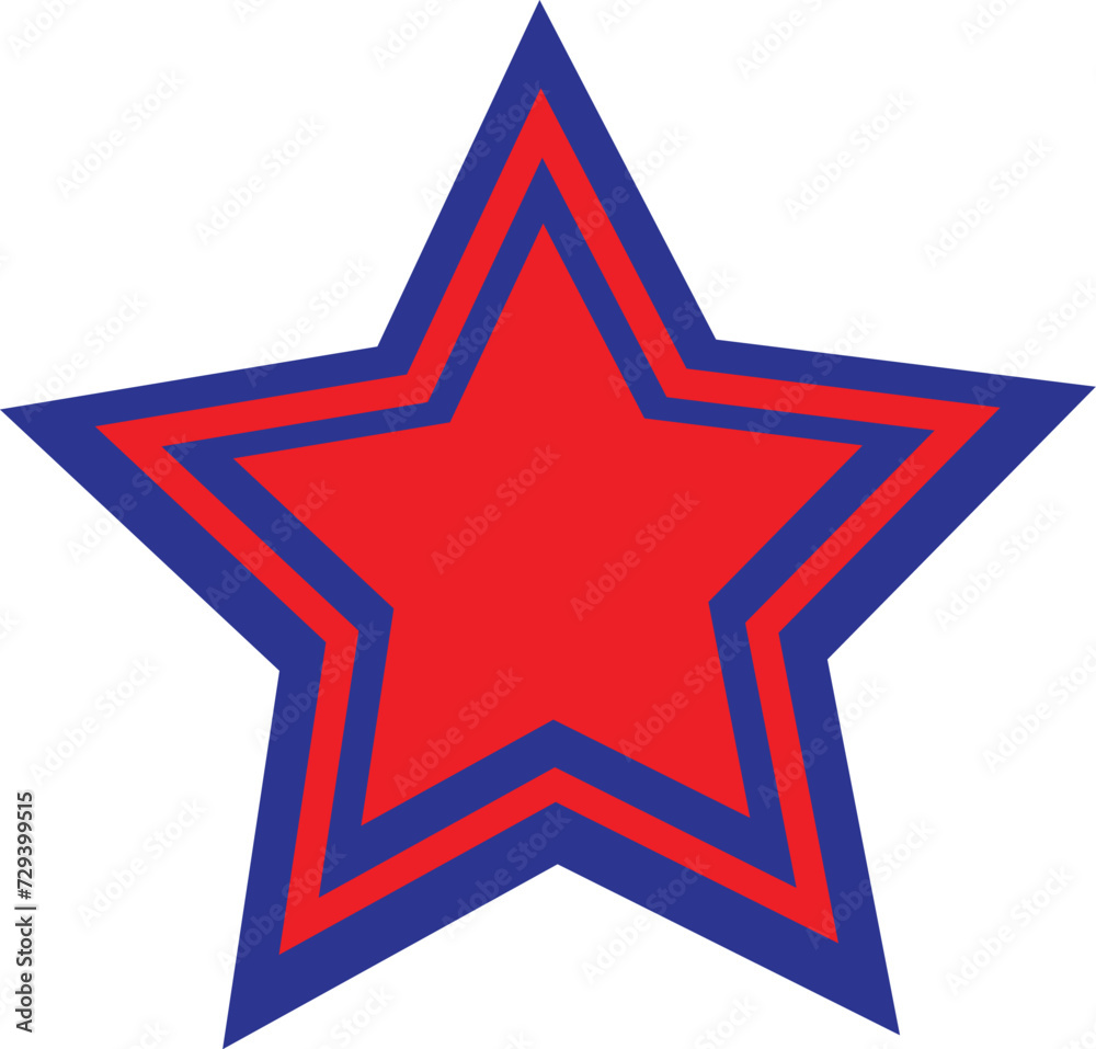 Obraz premium red star on blue