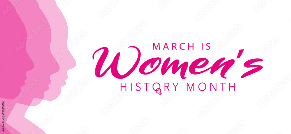 Women's History Month March - obrazy, fototapety, plakaty 