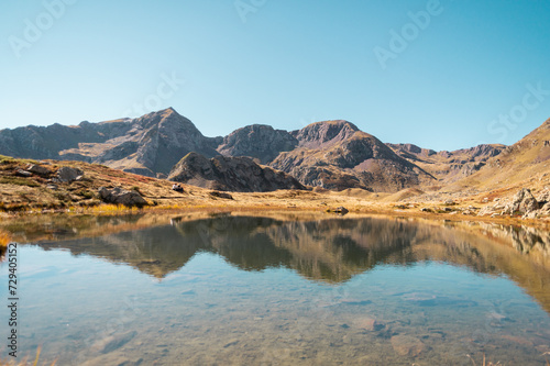 Fototapeta Naklejka Na Ścianę i Meble -  lake reflection in the mountain