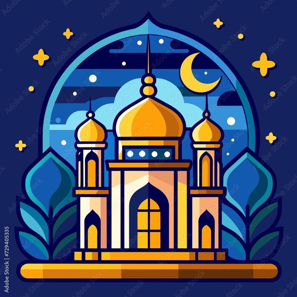 orthodox church in the night