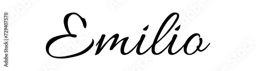 Emilio - black color - name written - ideal for websites,, presentations, greetings, banners, cards, books, t-shirt, sweatshirt, prints, cricut, silhouette, sublimation
