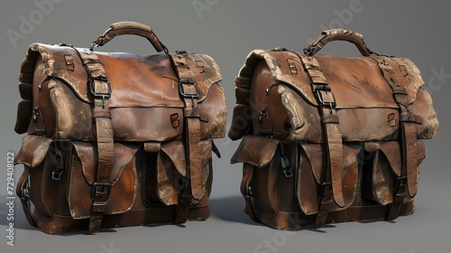 Set of Bag in Game Asset Style