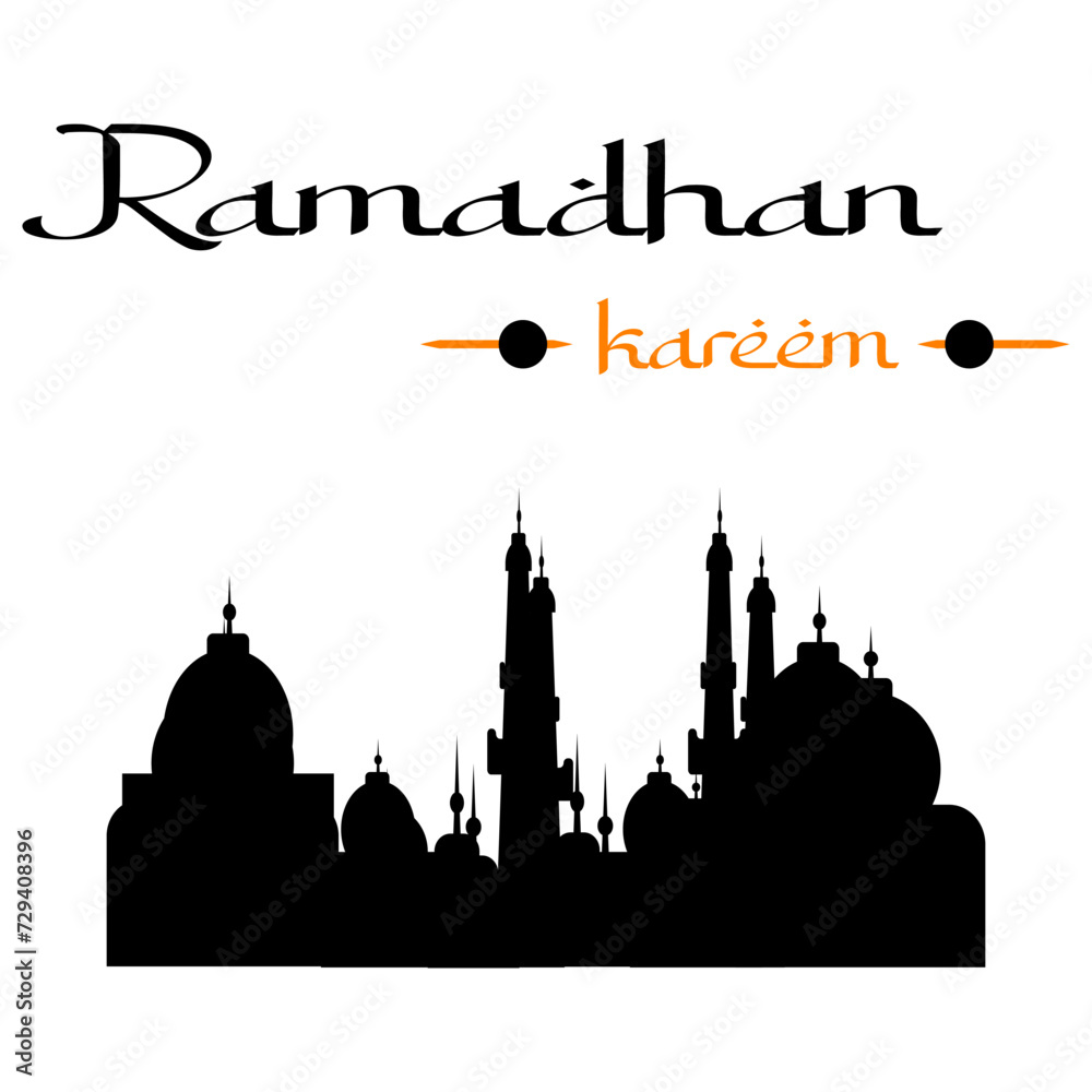 Ramadan Kareem Sticker Badge Vector Design.