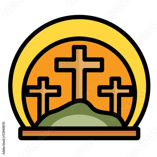 Three Crosses Icon