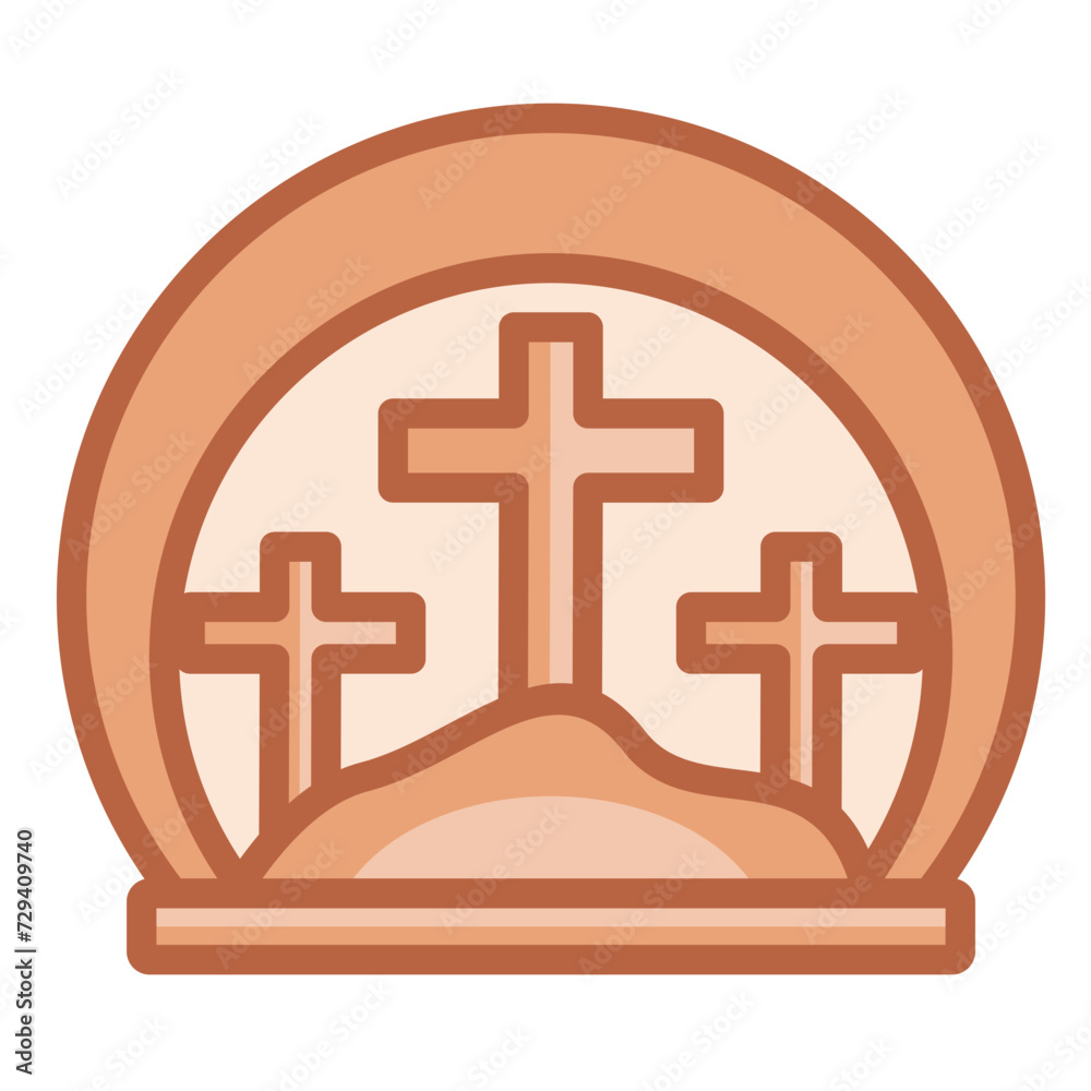 Fototapeta premium Three Crosses Icon