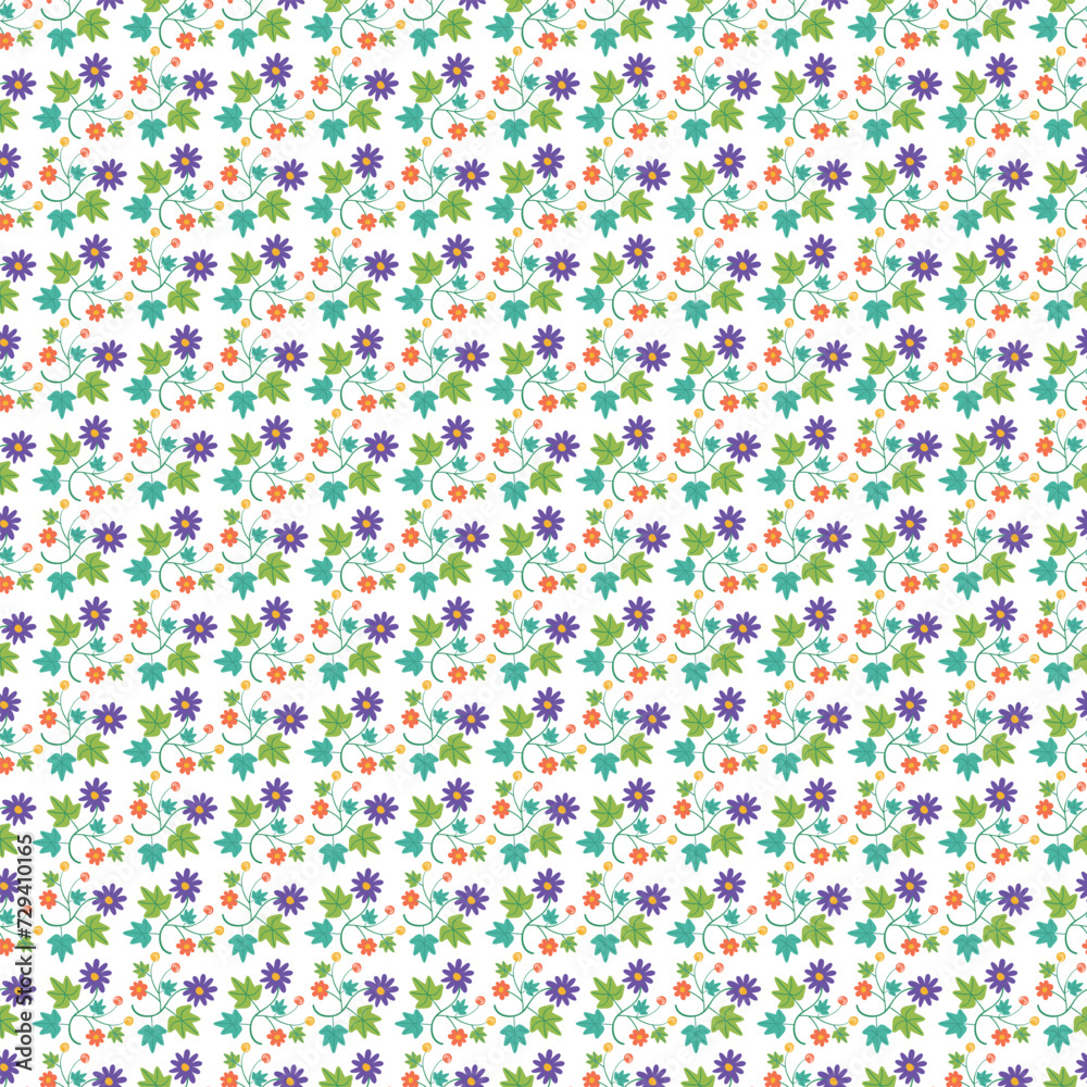 Free vector flat small flowers pattern design. Free vector flat small flowers pattern design.