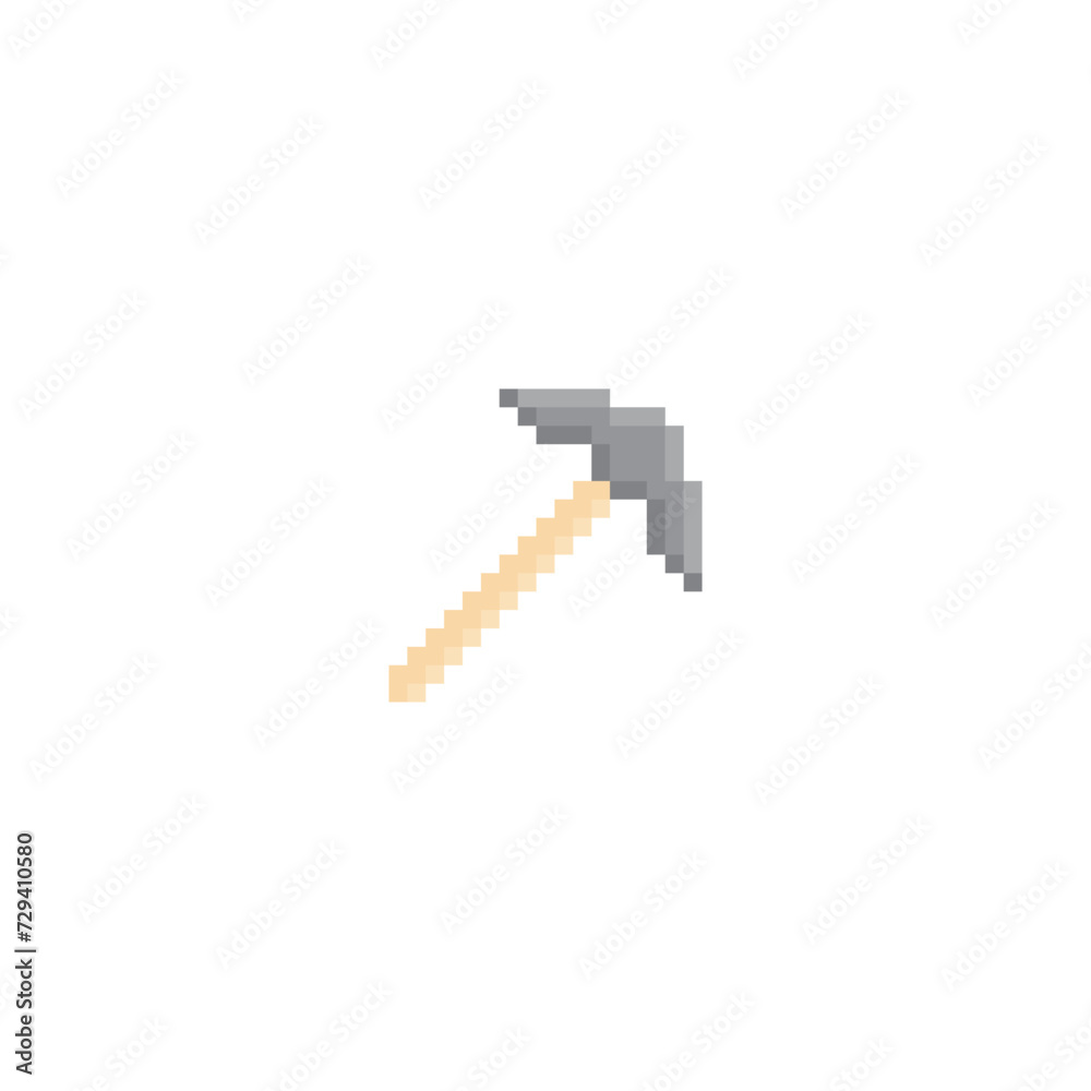 pixel hammer icon. Vector pixel art mining hammer 8 bit game logo for company pixel hammer icon. Vector pixel art mining hammer 8 bit game logo for company