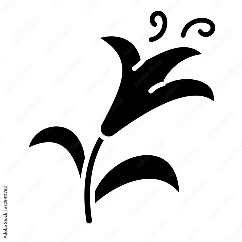 Naklejka premium Easter Lily Icon