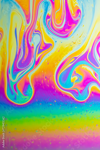 Colorful Abstract Rainbow Bubble Background