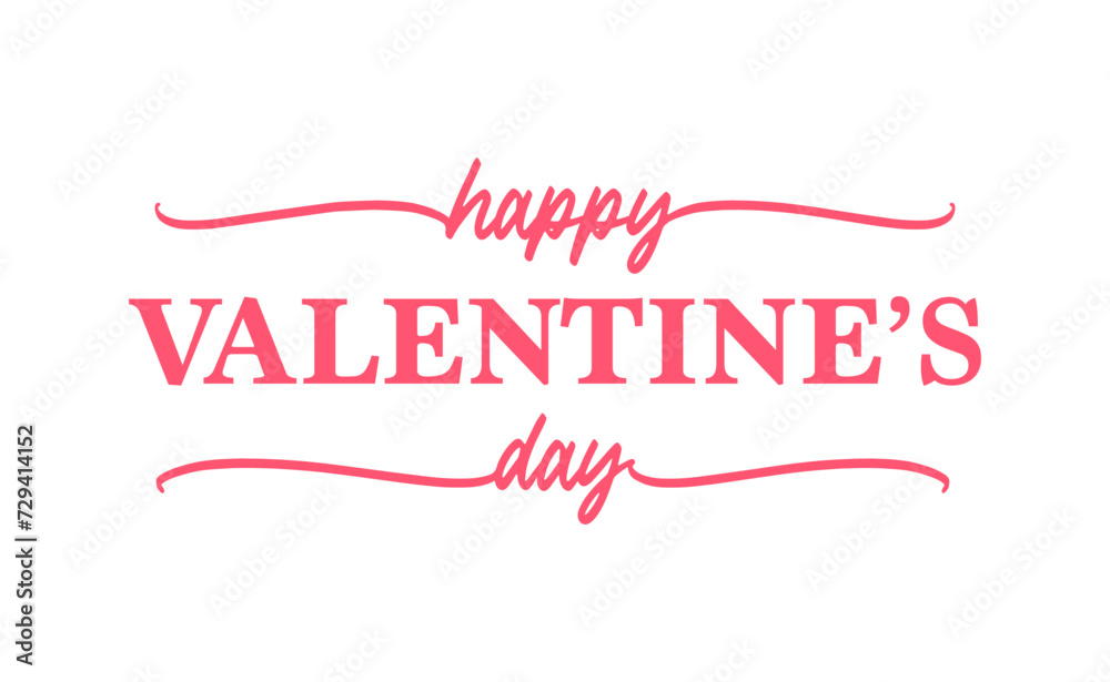 Happy valentine's elegant banner design with calligraphy text. Happy valentine's elegant banner design with calligraphy text.
