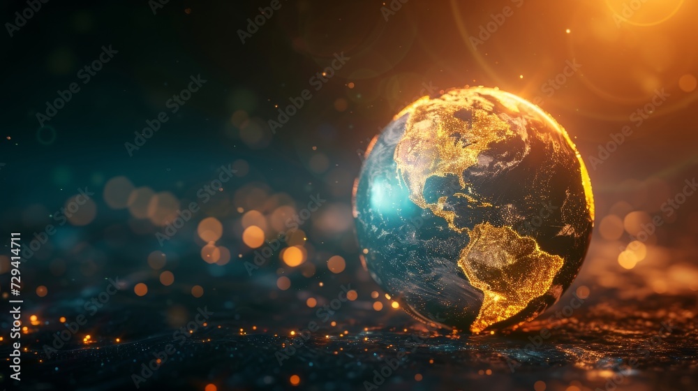 Sustainable Innovations: Illuminated Globe