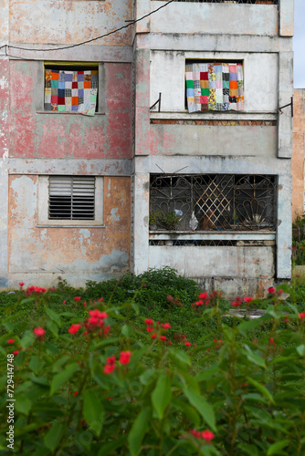 View at old popular buildings of Casilda near Trinidad in Cuba