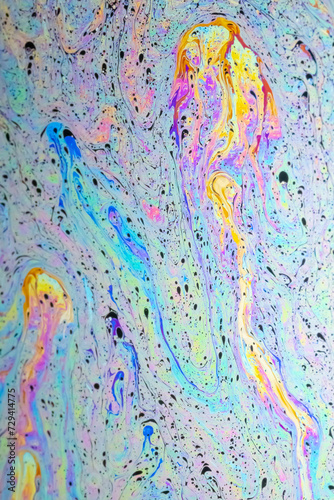 Abstract Texture Close-Up Of Soap Bubbles