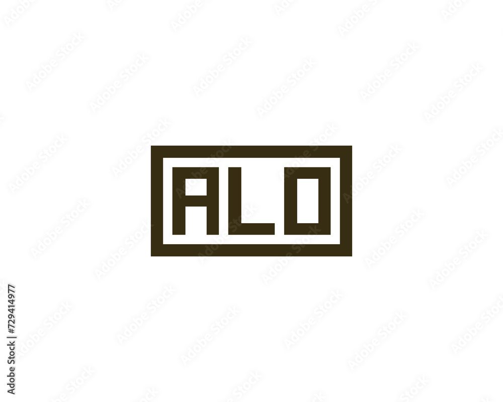 ALO logo design vector template