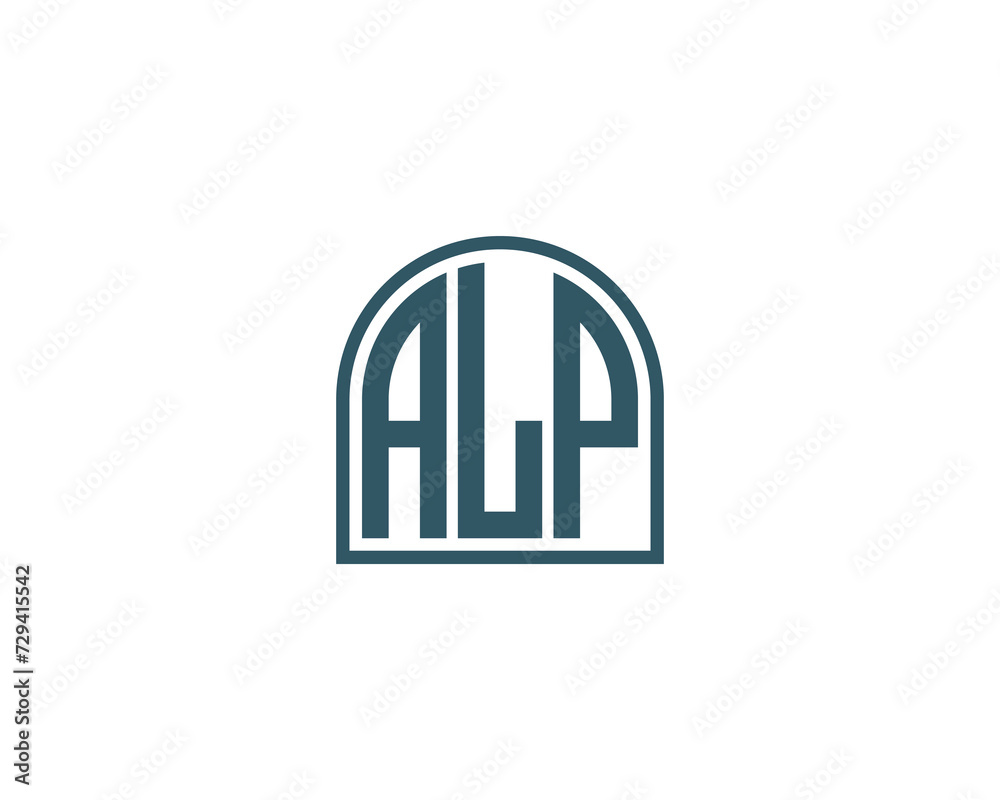 ALP Logo design vector template
