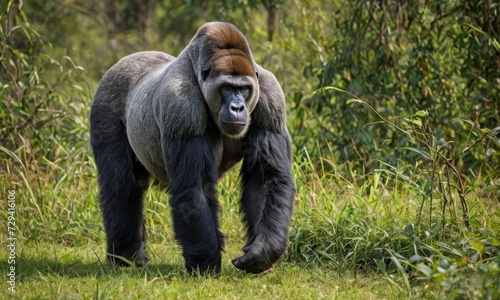 Savannah Sovereign: Majestic African Silverback Ape in its Untouched Habitat