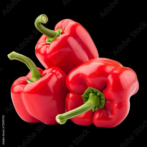 Red hot chili pepper isolated on transparent and white background, png