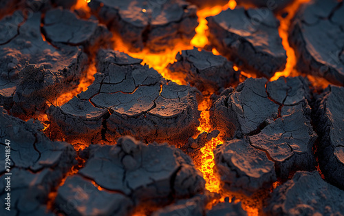 Close-Up of a Grill With Hot Coal